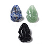 Natural Mix Gemstone Frog Healing  Figurines DJEW-Z005-03-1