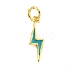 Rack Plating Brass Enamel Pendants KK-U021-16D-G-1