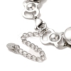 Non-Tarnish 304 Stainless Steel Flat Round Link Chain Bracelet BJEW-Q776-02A-01-4