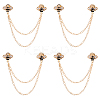 4Pcs Bee Zinc Alloy Rhinestone Fringed Brooches JEWB-FH0002-33KCG-1