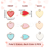6Pcs 3 Colors 304 Stainless Steel Enamel Charms STAS-UN0032-92-5