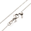 Stainless Steel Cable Chain Adjustable Slider Necklaces for Men Women NJEW-G160-01P-2