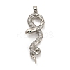 Brass Micro Pave Cubic Zirconia Pendants KK-S503-03P-02-1