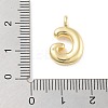 Rack Plating Brass Balloon Letter Pendants KK-C050-01G-G-3