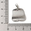 Rack Plating Brass Micro Pave Cubic Zirconia Pendants KK-U027-23P-3