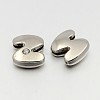 Letter Slider Beads for Watch Band Bracelet Making ALRI-O012-Z-NR-1