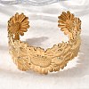 304 Stainless Steel Cuff Bangles for Women BJEW-L719-01B-G-2