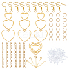 Heart Drop Earring DIY Making Kit DIY-UN0003-03-1