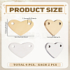 4Pcs 2 Colors 201 Stainless Steel Stamping Blank Tag Pendants STAS-LP0004-58-2