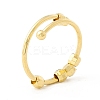 Brass Rotating Beaded Open Cuff Ring LS-RJEW-H102-02G-3