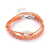 Waxed Cotton Cord Bracelets Sets BJEW-JB05139-01-1