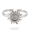 Non-Tarnish 304 Stainless Steel Sun Cuff Rings RJEW-N038-116P-3