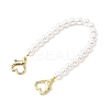 ABS Plastic Imitation Pearl Round Beaded Purse Decorative Chains HJEW-JM04460-5