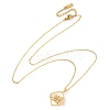 Brass Clear Cubic Zirconia Pendant Necklaces for Women LS-NJEW-B121-01G-03-4