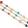 3.28 Feet Handmade Glass Beaded Chains X-CHC-F007-07G-1