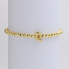 Brass Beaded Stretch Bracelets for Women FS-WG560D0-17-1