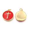 Brass Enamel Pendants KK-B027-02G-A-2