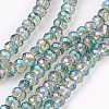Electroplate Glass Beads Strands X-GLAA-K027-FR-A02-1