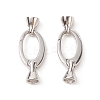 Anti-Tarnish Rhodium Plated 925 Sterling Silver Key Clasps X-STER-F037-140P-2