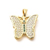 Brass Micro Pave Cubic Zirconia Pendants KK-G519-15G-02-1