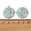 304 Stainless Steel Enamel Pendants STAS-P406-22P-3
