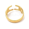 Ion Plating(IP) 304 Stainless Steel Hands Open Cuff Rings for Women LS-RJEW-L107-002G-3