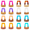 16Pcs 8 Colors Resin & Wood Pendants RESI-TA0003-72-3