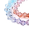 Gradient Color Baking Paint Glass Bead Strands DGLA-A039-T2mm-A015-3