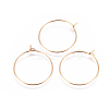 304 Stainless Steel Hoop Earrings Findings STAS-I120-60B-G-1