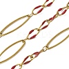 304 Stainless Steel Enamel Link Chains CHS-U003-01G-09-1