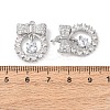Brass Micro Pave Clear Cubic Zirconia Pendants KK-Z142-06P-3