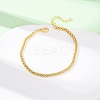 Brass Wheat Chain Bracelets Women BJEW-C140-03G-2
