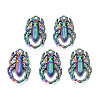 Rainbow Color Alloy Pendant Rhinestone Settings PALLOY-N156-182-NR-1