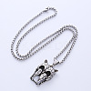 Vintage Men's Punk 304 Stainless Steel Animal Pendant Necklaces PN8087-5