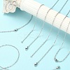 10Pcs 304 Stainless Steel Cable Chain Necklaces Set for Men Women STAS-YW0002-01P-6