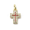 Brass Micro Pave Cubic Zirconia Pendants KK-A278-15G-02-1