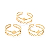 Ion Plating(IP) 304 Stainless Steel Finger Rings LS-RJEW-L102-26G-1