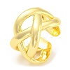 Rack Plating Brass Criss Cross Open Cuff Rings RJEW-Q784-10G-1