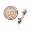 Natural Ice Obsidian Chip & Natural Cultured Freshwater Pearl Rice Beaded Connector Charms PALLOY-JF03707-03-2