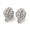 Brass Micro Pave Cubic Zirconia Tube Bails KK-H513-03P-1