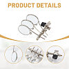 2Pcs Portable Clip-On Magnifying Glass AJEW-CA0005-33-4