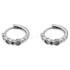 Tarnish Resistant 304 Stainless Steel Hoop Earrings Findings STAS-N092-190-1