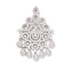Eco-friendly Brass Micro Pave Clear Cubic Zirconia Big Pendants KK-D079-01P-1