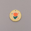 Opaque Embossed Printed Acrylic Pendants MACR-CJC0003-01-1
