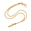 Braided Waxed Cord Empty Macrame Pouch Slider Necklace Making FIND-C061-01G-3