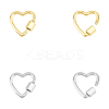 4Pcs 2 Colors Brass Screw Carabiner Lock Charms KK-UN0001-99-1