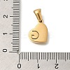 304 Stainless Steel Heart Pendants with Rhinestone STAS-Z103-01G-07-3