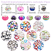 250Pcs 10 Styles Resin European Beads and Alloy Rhinestone European Beads FIND-SC0010-17-2