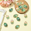 16pcs 4 styles Rack Plating Alloy Enamel Pendants ENAM-YW0005-42-5