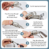 304 Stainless Steel Adjustable Worm Gear Hose Clamps DIY-WH0656-09-4